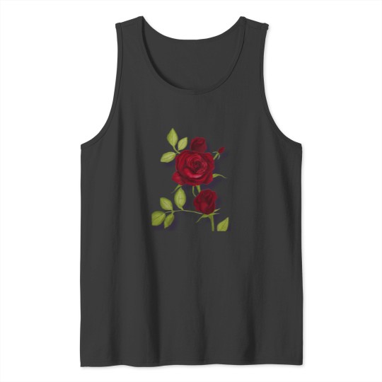 Discover Rose'S In Shadow Handpainted Gouache 420 Tank Tops