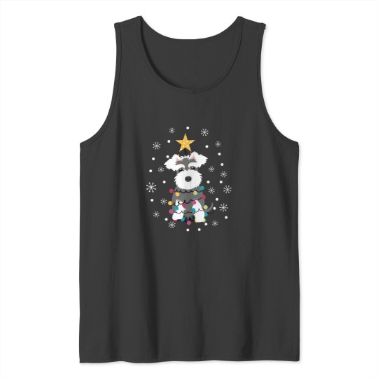 Discover Salt And Pepper Miniature Schnauzer Christmas Tree (1) Tank Tops