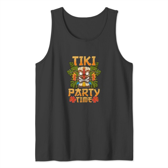 Discover Adorable &amp_ Cute Tiki Party Time Island Luau Tank Tops