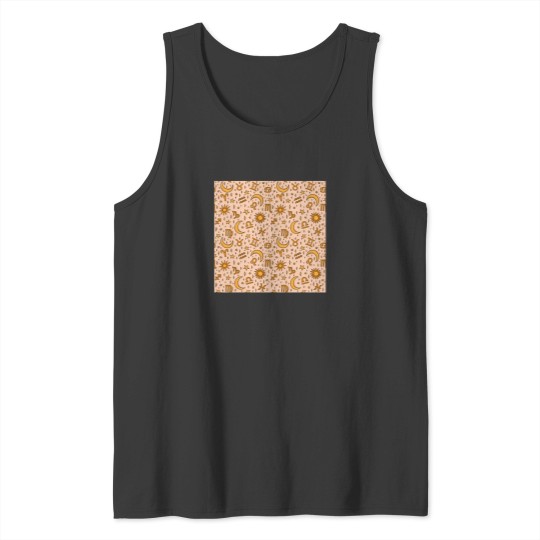 Discover Zodiac Sun And Star Print In Cream 3628 Tank Tops