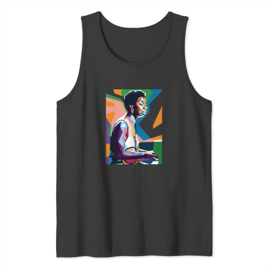 Discover An Abstract Geometric of Nina Simone Tank Tops