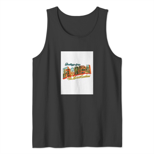 Discover Greetings from Florida, The Land of Sunshine Baseball ¾ Sleeve T-Shirt Tank Tops
