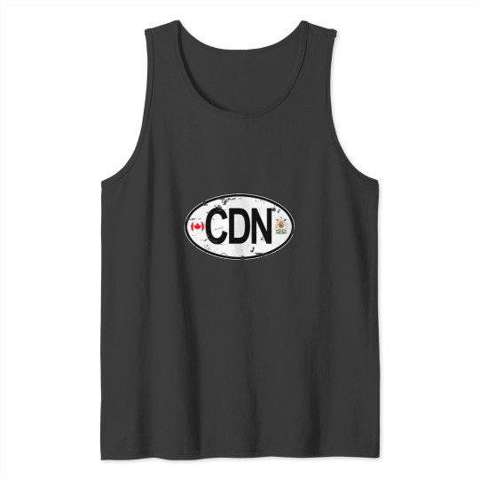 Discover Canada Oval Country Code Decal Active T-Shirt Tank Tops