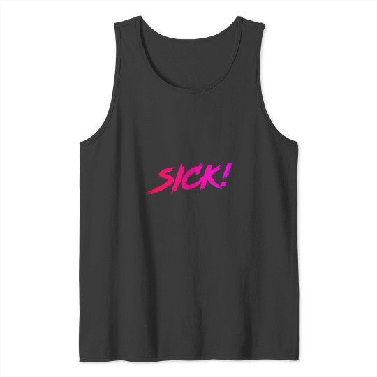 Discover Sick! Sticker Pink to Purple Active T-Shirt Tank Tops