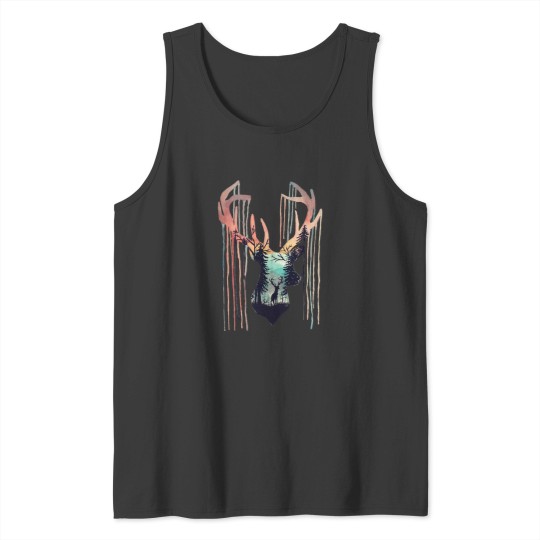 Discover Elk Watercolor Animal Slihouette  Classic T-Shirt Tank Tops