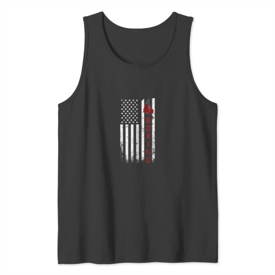 Discover Vintage Boxing American Flag Tee Professional Bo Tank Tops