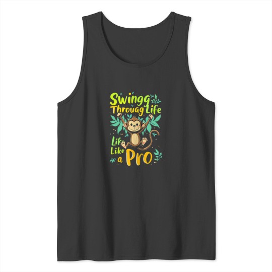 Discover monkey swinging through life like a pro monkey day Tank Tops