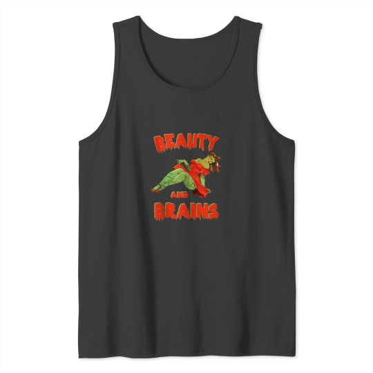 Discover Zombie Pin Up Girl Halloween Beauty Brains Model Tank Tops