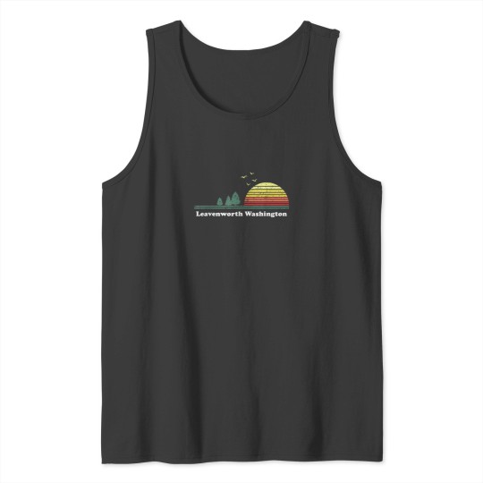 Discover Vintage Leavenworth Washington Sunset Souvenir P Tank Tops