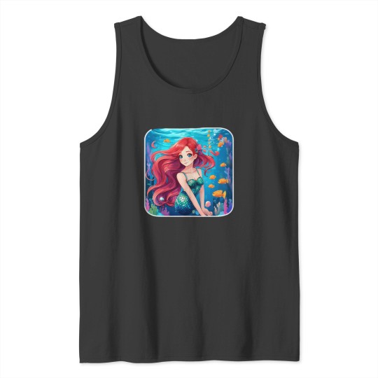 Discover the mermaid and the dolphins Tank Tops