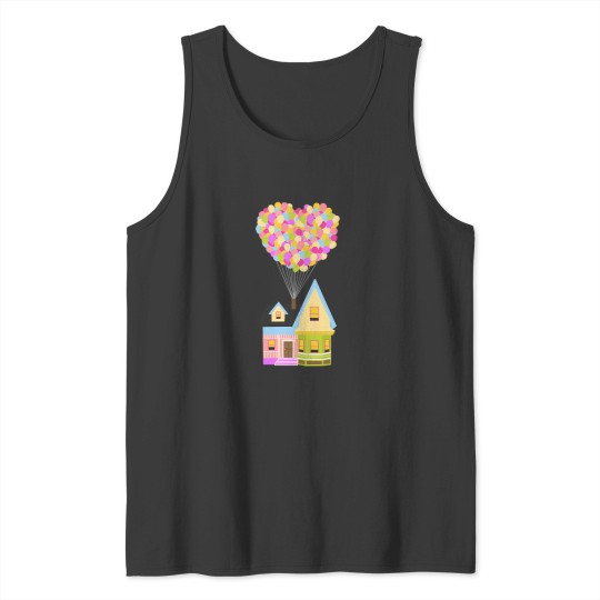 Discover up house with shaped balloons Tank Tops