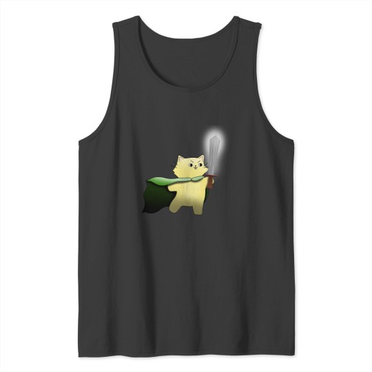 Discover courageous cat Tank Tops