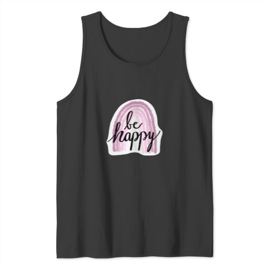 Discover Be Happy Purple Rainbow Tank Tops
