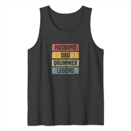 Discover Rock Drummer Dad Shirt Vintage Drummers Clothing Rockstar 907 Tank Tops