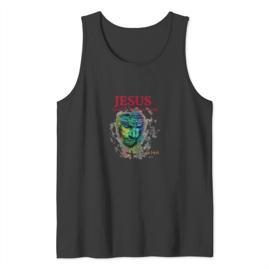 Discover Vintage Image of Jesus Christ The Way The Truth Tank Tops