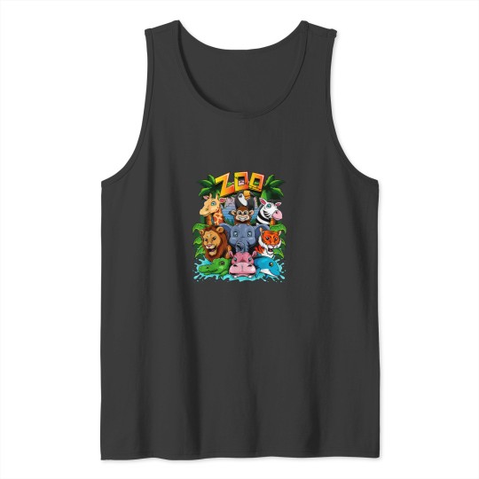 Discover Zoo Animal Shirt Kids Boys Girls Teacher School Tank Tops