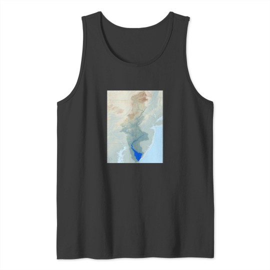 Discover Delaware River Watershed Map - Raw Landscape 619 Tank Tops
