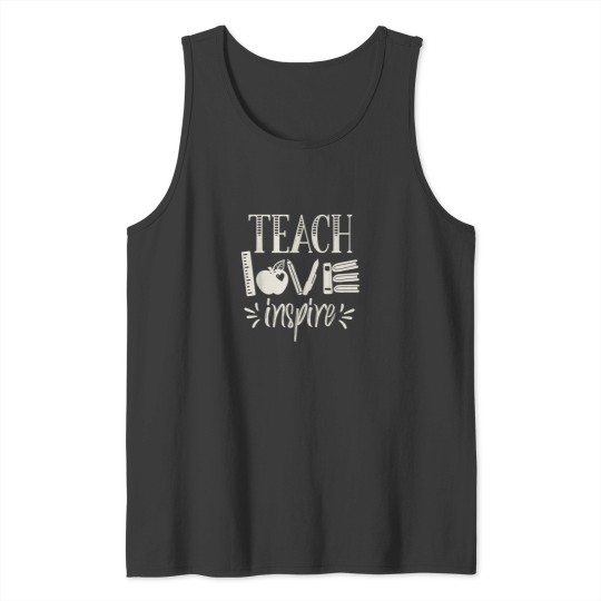 Discover Vintage Teach Love Inspire Red For Ed Teacher Gi Tank Tops