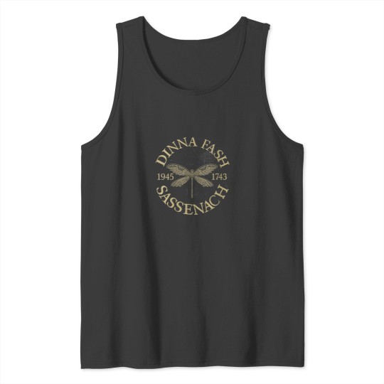 Discover Womens Dinna Fash Sassenach Dragonfly Beige Scot Tank Tops