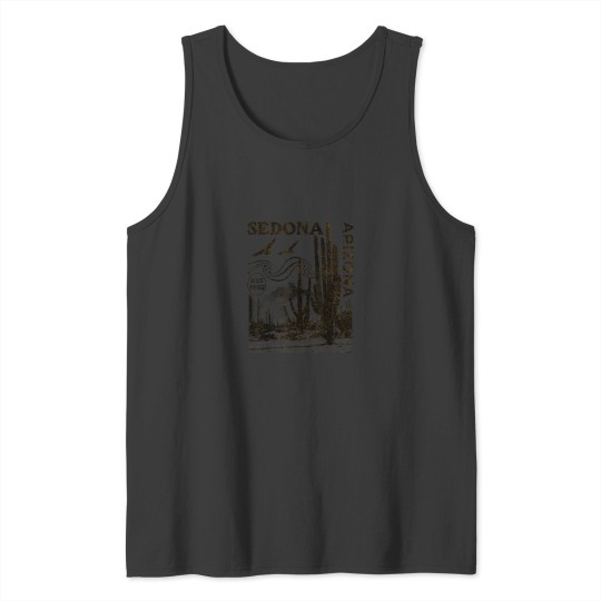 Discover Sedona Arizonna Desert Cactus Outdoors Tank Tops