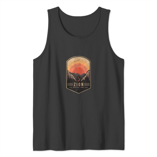 Discover Vintage Zion National Park Logo Tank Top Tank Tops
