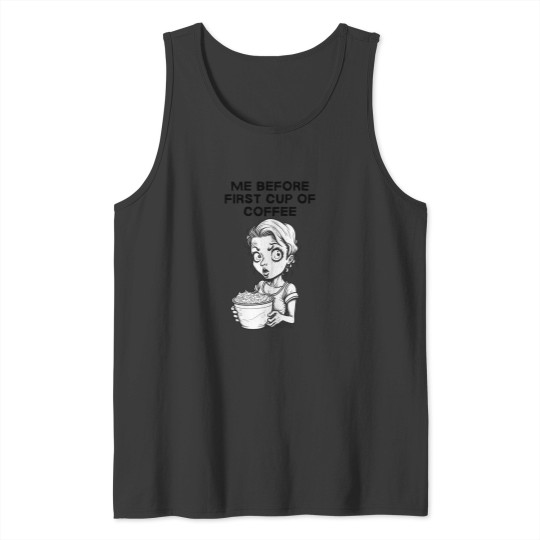 Discover Zombie Woman Before First Cup Of Coffee 3955 Tank Tops