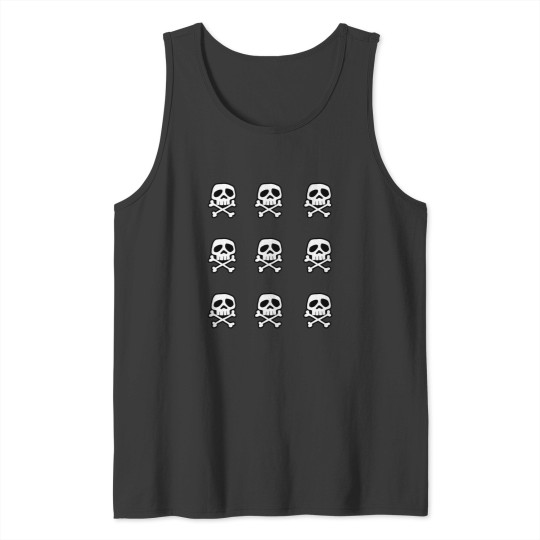 Discover Old School Punk Rock Skull Sticker Pack Tank Tops