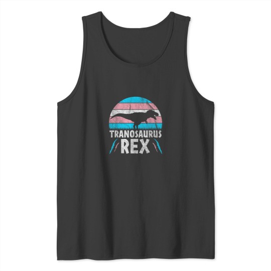 Discover Tranosaurus TRex Gay Transexual Trans Flag Pride Tank Tops