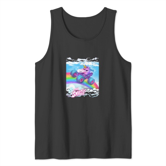 Discover Sparkle Smash The Unicorn Truck Tank Tops