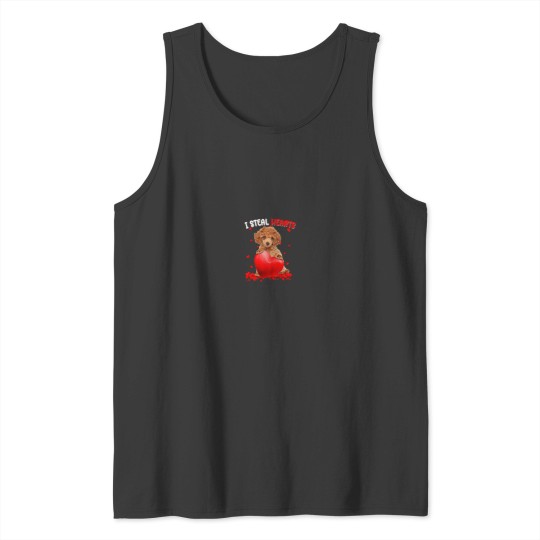 Discover Toy Poodle Dog I Steal Hearts Cute Valentine Day Tank Tops