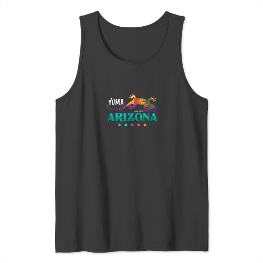 Discover Yuma Arizonna USA Desert Gecko Lizard Art Vacatio Tank Tops