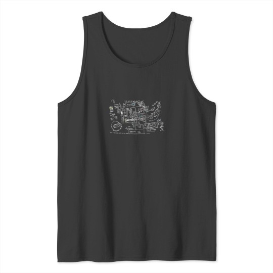Discover Petey's Lumon Map (Severance) (White) Tank Tops