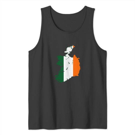 Discover Flag Map of Ireland Tank Tops