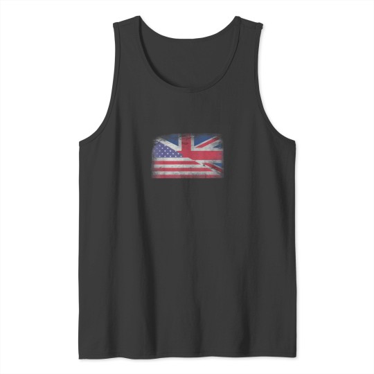 Discover British American Flag Great Britain Union half J Tank Tops
