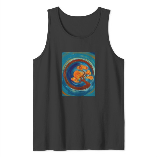 Discover Enso Zen circles and Bonsai Tree - impasto Tank Tops