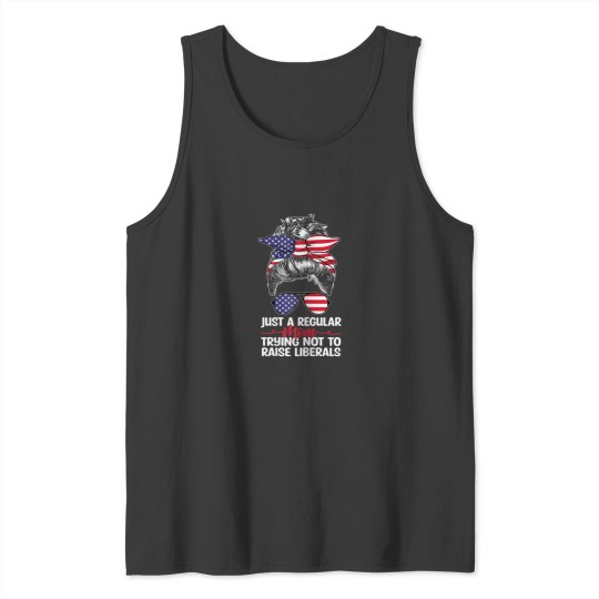 Discover Womens Just A Regular Mom Trying Not To Raise Li Tank Tops