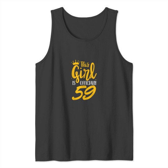 Discover This Girl Is Officially 59 Old Years Age Birthda Tank Tops