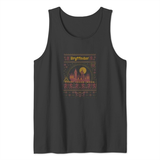 Discover à motif de pull de noël laid gryffondor Tank Tops