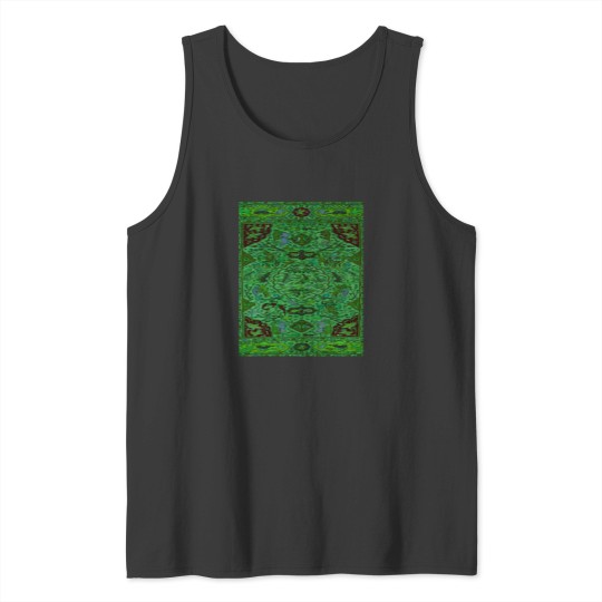 Discover Carpet Pattern In Green And Blue 3493 Tank Tops