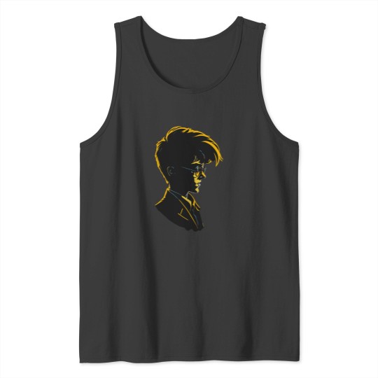 Discover Young man wearing a suit and glasses Tank Tops