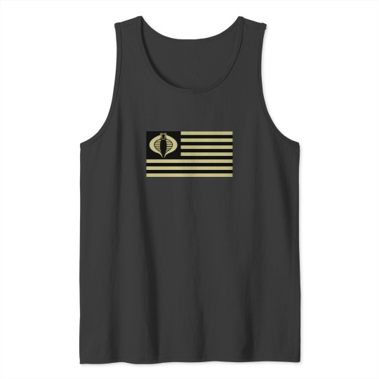 Discover Gi Joe Cobra Logo American Flag - Copy Tank Tops