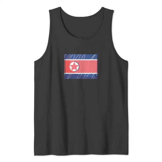 Discover North Korea Flag Country Isolated Icon 4606 Tank Tops