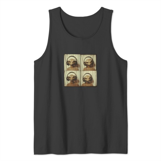 Discover Vintage-Alien-Listing-To-Music T-Shirt Tank Tops