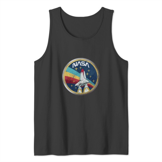 Discover Nasa Retro Vintage Logo With Metal Border Tank Tops