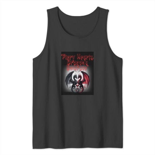 Discover Fiery Hearts Dragons Embrace Goth Valentine's Day Tank Tops