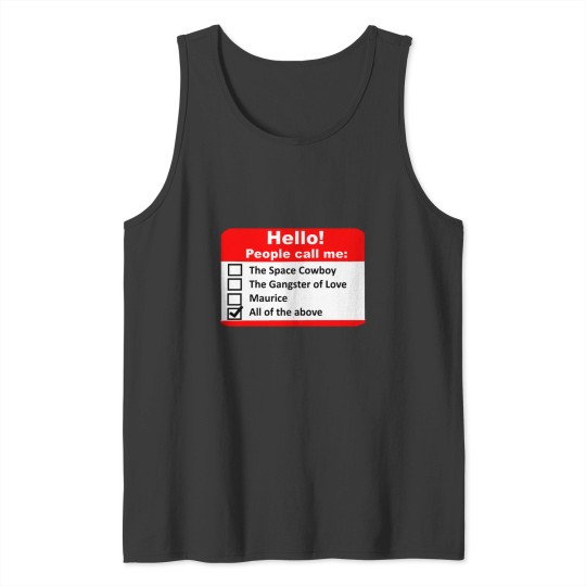 Discover Hello People Call Me - Name Tag Tank Tops