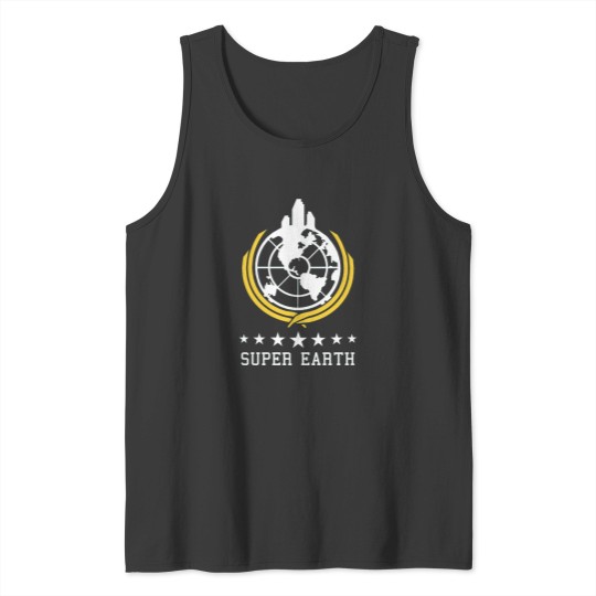 Discover Super Earth white Tank Tops