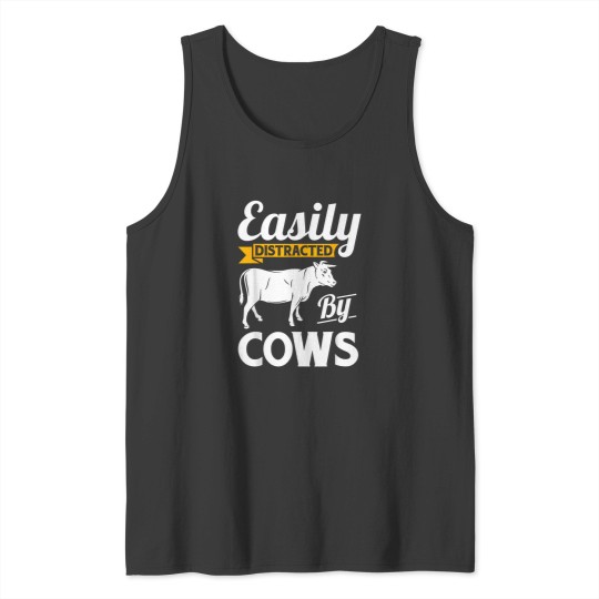 Discover Easily Distracted By Cows - Funny Cow Famers Gift T-Shirt The A Team Coffee Mug Tank Tops