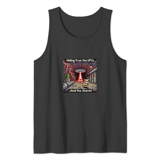 Discover Cat Ufo Selfie Red Planet (Pixel Artcat Alien Spaceshipred) Le tits now Tank Tops
