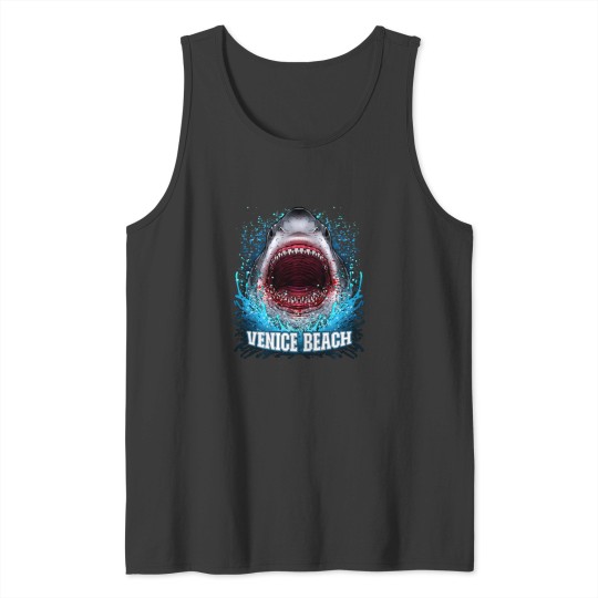Discover Venice Beach Florida Vacation Great White Shark Beach Trip Tank Tops